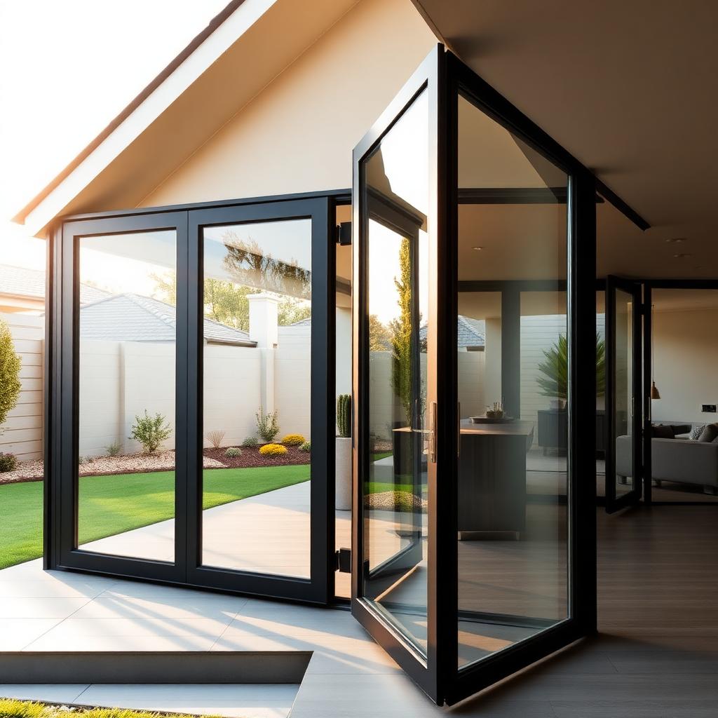 Folding glass doors